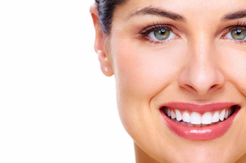 Teeth whitening woman