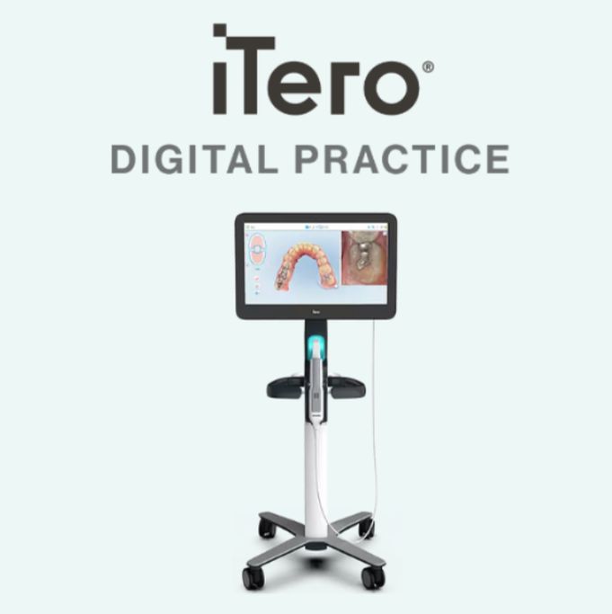 iTero digital practice equipment displaying 3D dental imaging, showcasing advanced technology for general and cosmetic dentistry at The Village Dental in Pinecrest, FL.